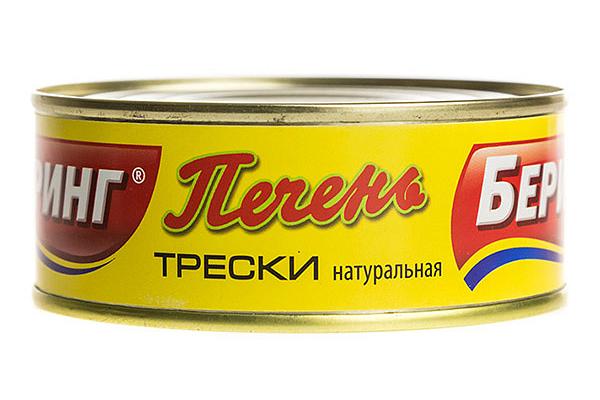  Печень трески "Беринг" натуральная 230 г в интернет-магазине продуктов с Преображенского рынка Apeti.ru