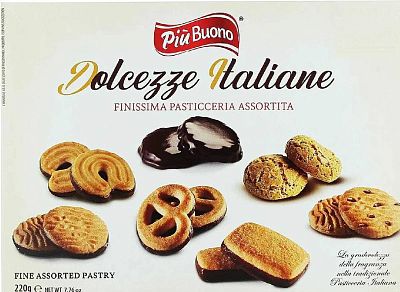 Печенье Dolcezze Italiane ассорти 220г Piu Buono