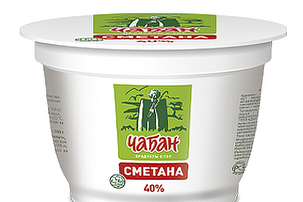 Сметана Чабан 40% 200 г БЗМЖ в интернет-магазине продуктов с Преображенского рынка Apeti.ru