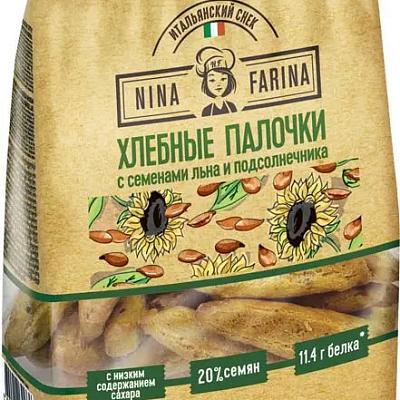  Палочки Nina Farina хлебные лен+подсолнечник 160г в интернет-магазине свежих фермерских продуктов Apeti.ru