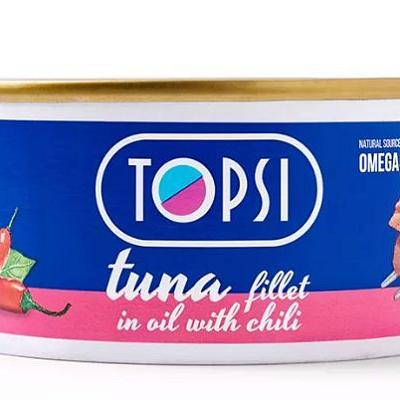  Филе тунца в масле с чили Topsi 180 гр в интернет-магазине свежих фермерских продуктов Apeti.ru