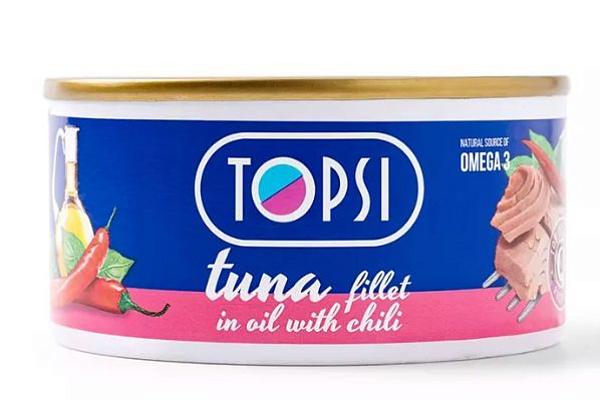  Филе тунца в масле с чили Topsi 180 гр в интернет-магазине продуктов с Преображенского рынка Apeti.ru
