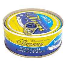 Печень трески БаренцРус натуральная высший сорт 230 г