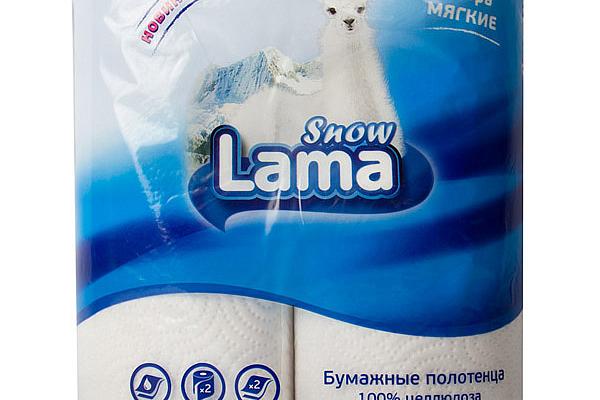  Полотенца бумажные двухслойные Lama Snow 2 шт в интернет-магазине продуктов с Преображенского рынка Apeti.ru