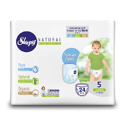 Трусики Sleepy Natural (5\ Junior 11-18 кг) 24шт в Apeti.ru Трусики Sleepy Natural (5\ Junior 11-18 кг) 24шт в интернет-магазине свежих фермерских продуктов Apeti.ru