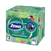 Салфетки в коробке Zewa Delux 3-х слойные Арома Коллекция 60шт 