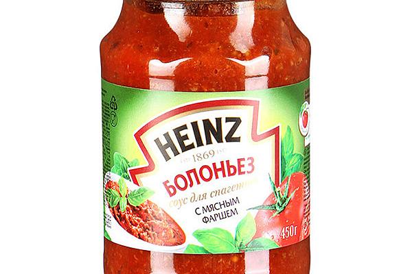  Соус Heinz для спагетти Болоньез с мясным фаршем 450 г в интернет-магазине продуктов с Преображенского рынка Apeti.ru