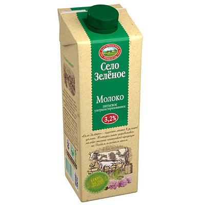  Молоко Село Зеленое ультрапастеризованное 3,2% 950 мл в интернет-магазине свежих фермерских продуктов Apeti.ru