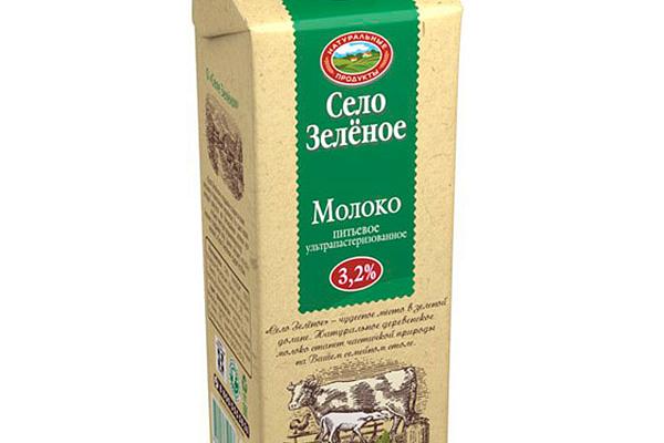  Молоко Село Зеленое ультрапастеризованное 3,2% 950 мл в интернет-магазине продуктов с Преображенского рынка Apeti.ru