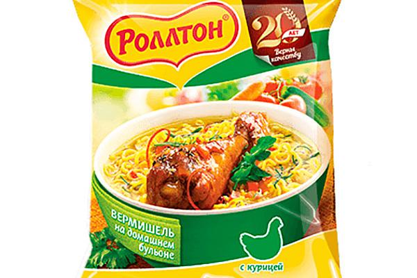  Вермишель быстрого приготовления Роллтон курица пакет 60 г в интернет-магазине продуктов с Преображенского рынка Apeti.ru