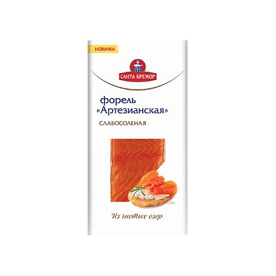 Форель радужная "Артезианская" слабосоленая филе-кусок 150 г