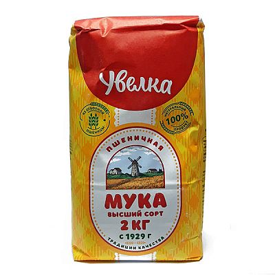 Мука пшеничная Увелка высший сорт 2 кг