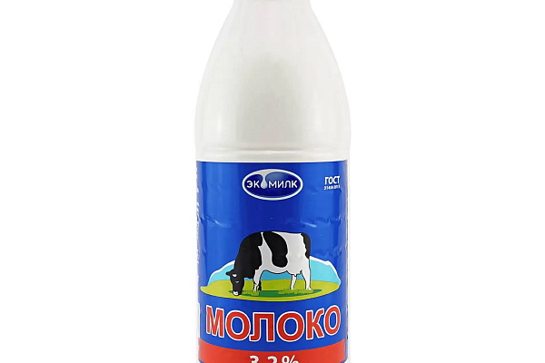  Молоко Экомилк 3,2 % БЗМЖ 930 мл в интернет-магазине продуктов с Преображенского рынка Apeti.ru