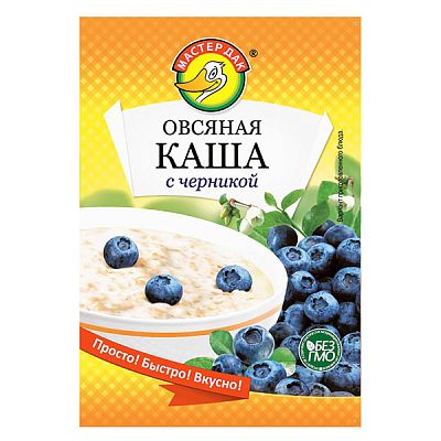Овсяная каша Мастер Дак с черникой 35 г