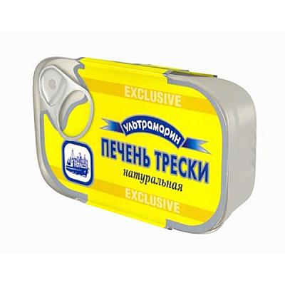 Печень Ультрамарин трески натуральная 120 г в интернет-магазине свежих фермерских продуктов Apeti.ru