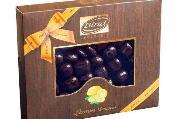  Шоколадное драже Bind Chocolate Лимон в темном шоколаде 100 г в интернет-магазине продуктов с Преображенского рынка Apeti.ru