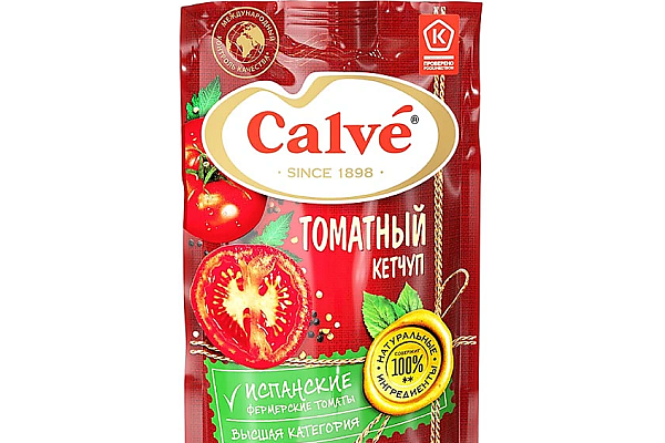  Кетчуп Calve томатный 350 г в интернет-магазине продуктов с Преображенского рынка Apeti.ru