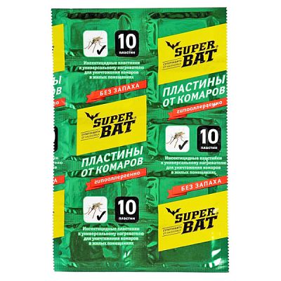 Пластины от комаров Super Bat 10 шт