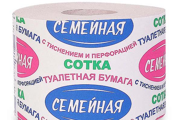 Туалетная бумага Семейная "Сотка" 70м в интернет-магазине продуктов с Преображенского рынка Apeti.ru