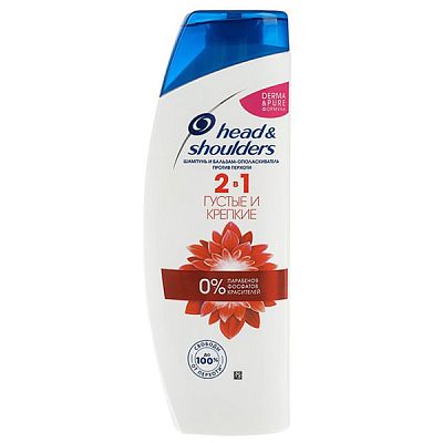 Шампунь Head & Shoulders против перхоти 2 в 1 густые и крепкие 400 мл