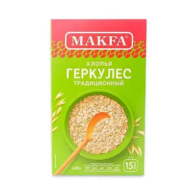 Makfa Хлопья Геркулес традиционный 400 г в Apeti.ru Makfa Хлопья Геркулес традиционный 400 г в интернет-магазине свежих фермерских продуктов Apeti.ru