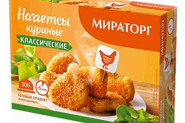  Наггетсы Мираторг куриные классические замороженные 300 г в интернет-магазине продуктов с Преображенского рынка Apeti.ru