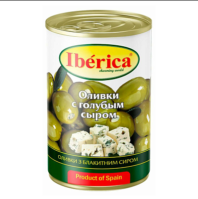 Оливки Iberica с голубым сыром 300 г