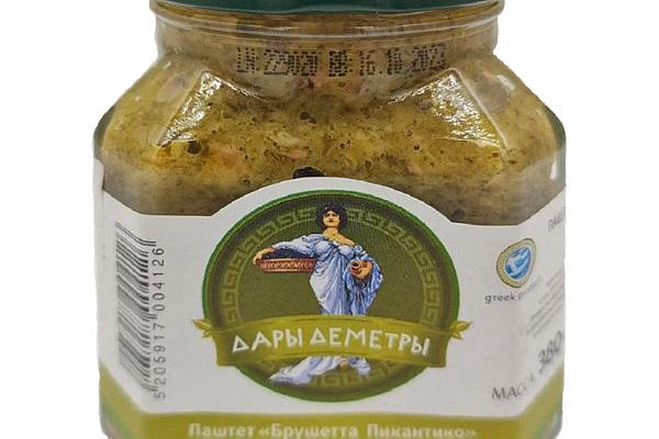  Паштет "Дары Деметры" брушетта пикантико 380 г в интернет-магазине продуктов с Преображенского рынка Apeti.ru