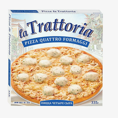  Пицца La Trattoria четыре сыра 335 г в интернет-магазине свежих фермерских продуктов Apeti.ru