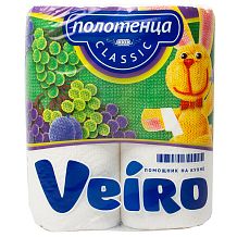 Полотенца бумажные Classic Veiro кухонные двухслойные 2 шт
