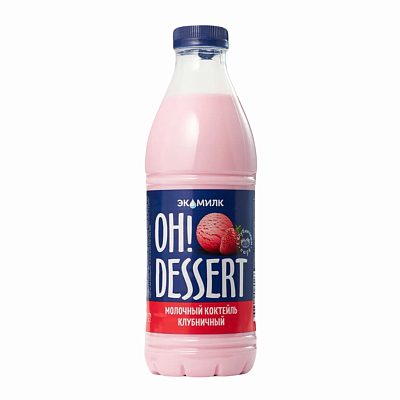  Коктейль молочный Клубничный Экомилк Oh!Dessert 2% 900мл ПЭТ в интернет-магазине свежих фермерских продуктов Apeti.ru