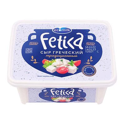 Сыр рассольный Экомилк Fetica греческий 40% БЗМЖ 490 г 