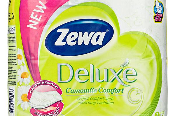  Туалетная бумага Zewa Deluxe трехслойная ромашка 4 шт в интернет-магазине продуктов с Преображенского рынка Apeti.ru