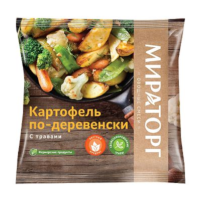 Картофель по-деревенски Мираторг с травами свежемороженый 400г