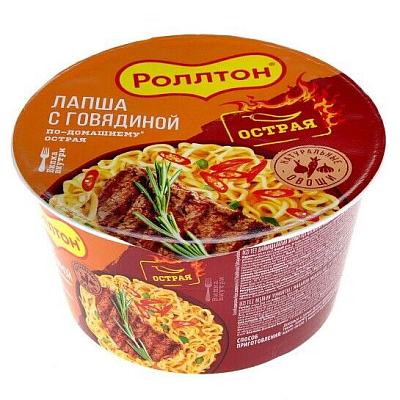 Лапша быстрого приготовления Роллтон по-домашнему говядина 90 г в интернет-магазине свежих фермерских продуктов Apeti.ru