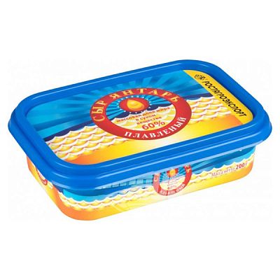Сыр плавленый Янтарь 60% 200 г  БЗМЖ