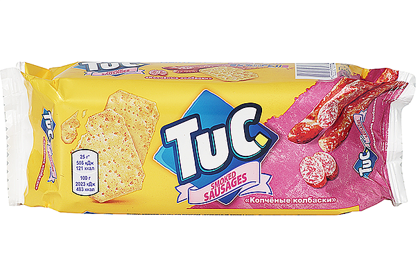  Крекер TUC со вкусом копченые колбаски 100 г в интернет-магазине продуктов с Преображенского рынка Apeti.ru