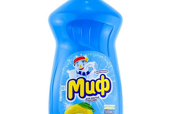  Средство для мытья посуды Миф лимонная свежесть 500 мл в интернет-магазине продуктов с Преображенского рынка Apeti.ru