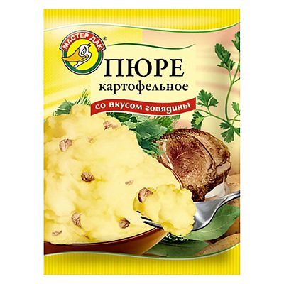 Пюре картофельное Мастер Дак со вкусом говядины 34 г