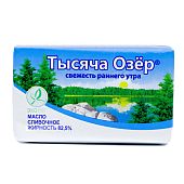 Масло сливочное Тысяча озер 82,5% 180 г БЗМЖ