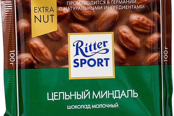  Шоколад Ritter Sport молочный с цельным миндалем 100 г в интернет-магазине продуктов с Преображенского рынка Apeti.ru