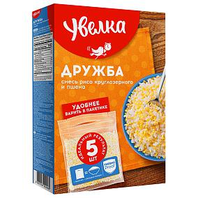  Крупа дружба Увелка смесь риса и пшена в пакетах для варки 5*80 г в интернет-магазине свежих фермерских продуктов Apeti.ru
