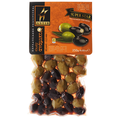 Оливки пикантные Astir ассорти  250 г