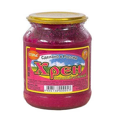  Хрен столовый "Егорье" со свеклой 250 г в интернет-магазине свежих фермерских продуктов Apeti.ru