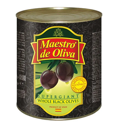  Маслины Maestro de Oliva супергигант с косточкой 3 кг в интернет-магазине свежих фермерских продуктов Apeti.ru