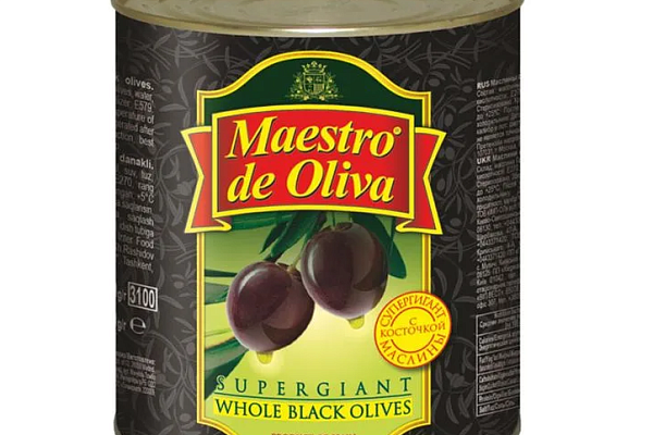  Маслины Maestro de Oliva супергигант с косточкой 3 кг в интернет-магазине продуктов с Преображенского рынка Apeti.ru