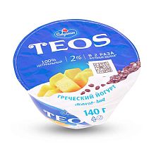 Йогурт TEOS греческий манго-чиа 2% 140 г