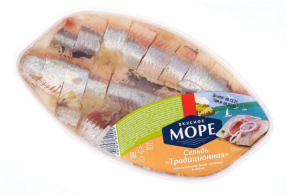  Сельдь Вкусное Море традиционная 230 г в интернет-магазине продуктов с Преображенского рынка Apeti.ru