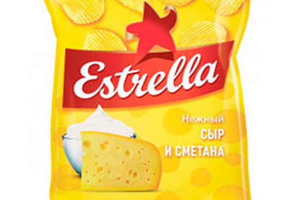  Чипсы Estrella рифленые со вкусом сметаны и сыра 60 г в интернет-магазине продуктов с Преображенского рынка Apeti.ru