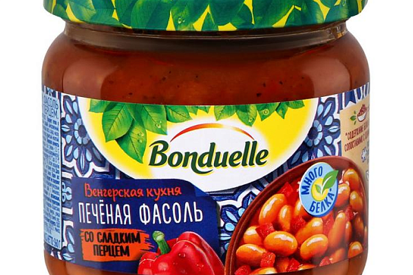  Фасоль Bonduelle печеная со сладким перцем с/б 360 г в интернет-магазине продуктов с Преображенского рынка Apeti.ru